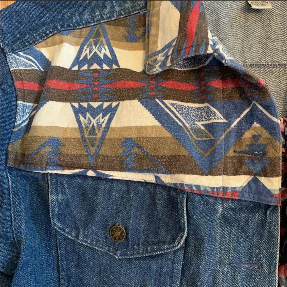 Vintage Southwestern Denim Festival Jacket Sz S - Picture 4 of 7